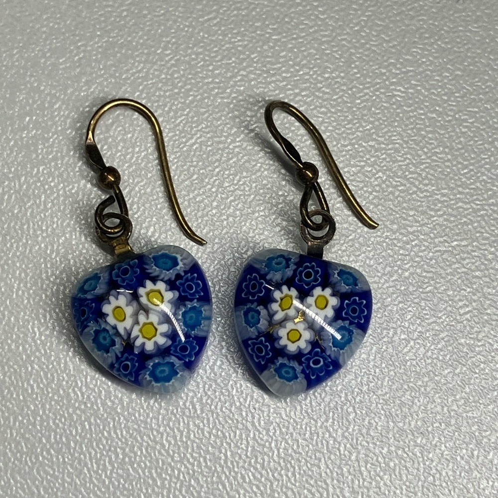 Vintage 925 Italy Heart Earrings